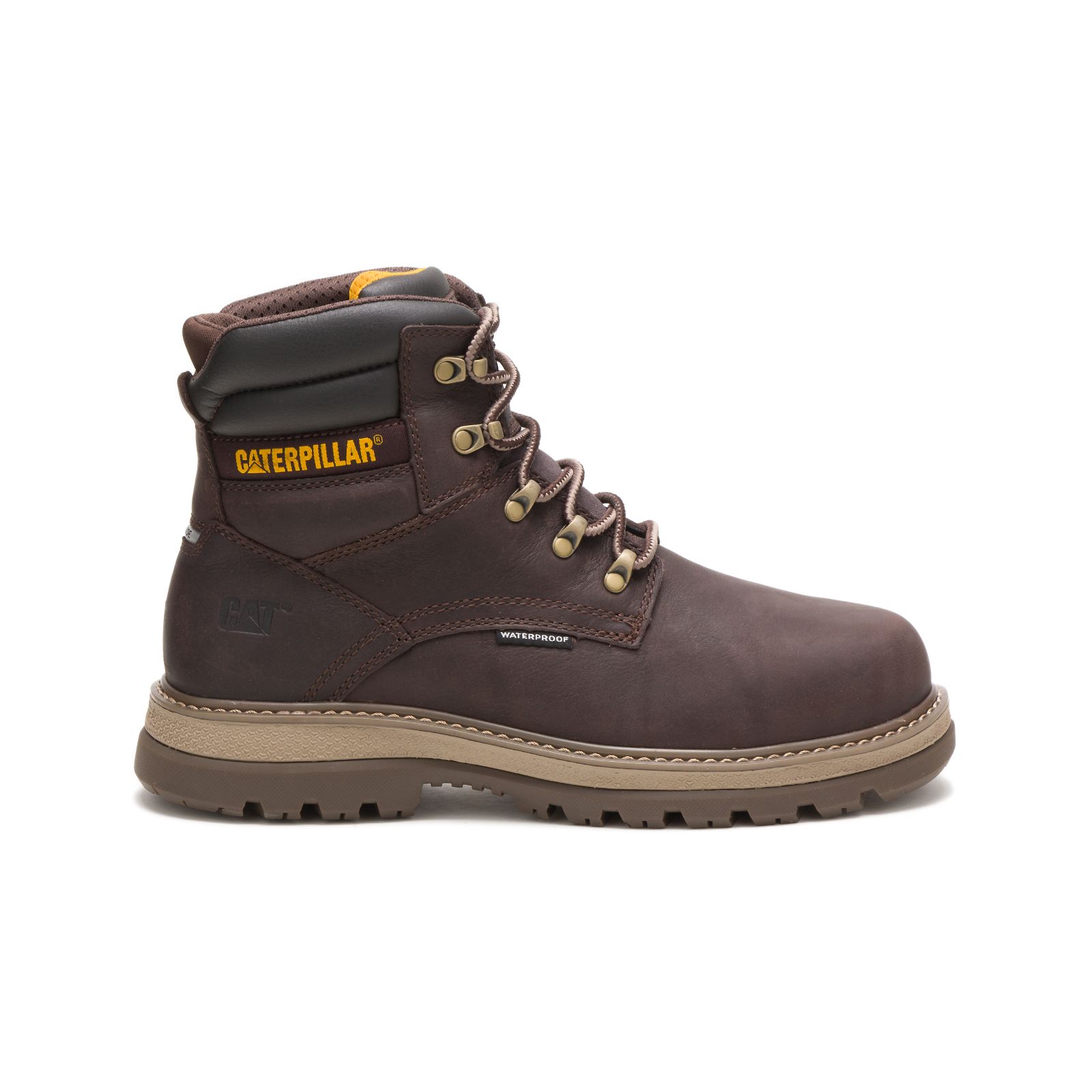 Caterpillar Fairbanks 6" Waterproof Steel Toe Philippines - Mens Steel Toe Boots - Deep Brown 34920ADUI